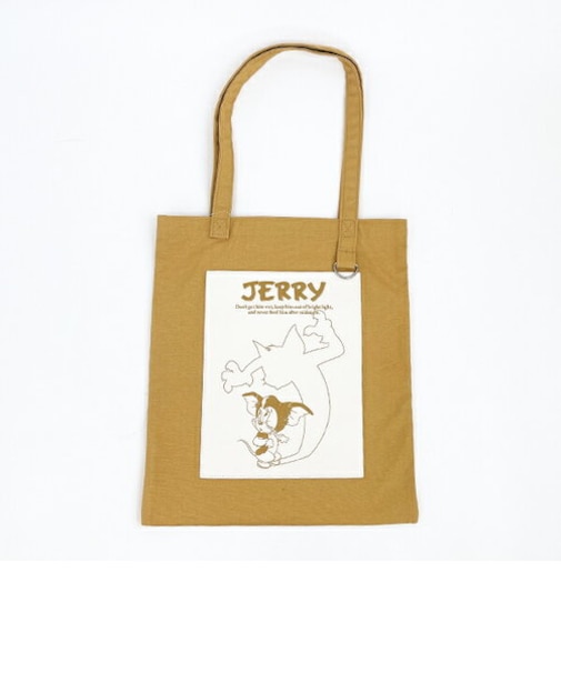 トムとジェリー×グレムリン マッシュアップポスタートートバッグ ベージュ