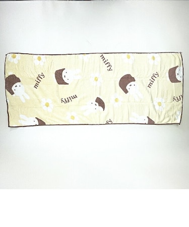 ミッフィー miffy クイックドライ フェイスタオル (ブラウン) 西川