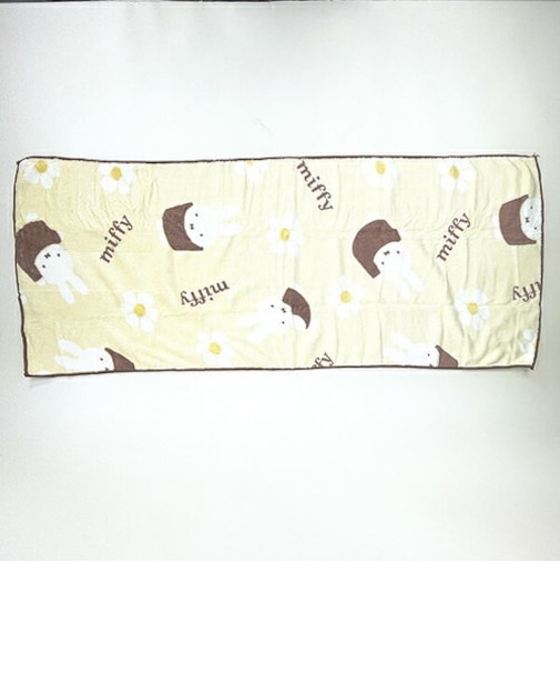 ミッフィー miffy クイックドライ フェイスタオル (ブラウン) 西川