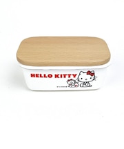サンリオ ハローキティ ホーローバターケース（木蓋付） キッチン 保存容器