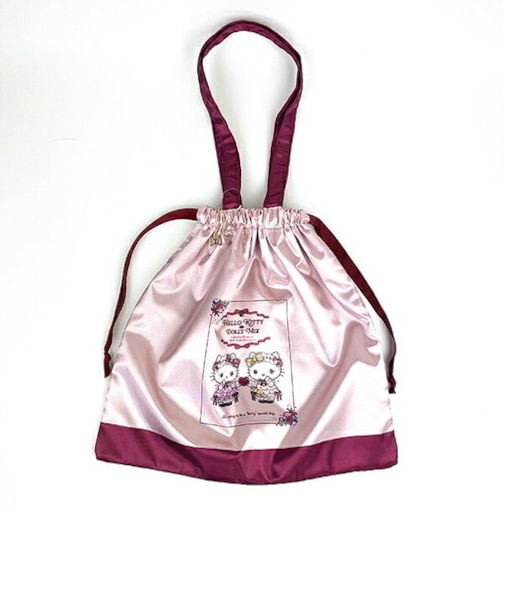 サンリオ ハローキティ―×DOLLY MIX 巾着トートバッグ (ピンク) ポーチ Sanrio