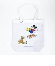 ディズニー ミッキー＆プルート トートバッグ (ホワイト) Disney