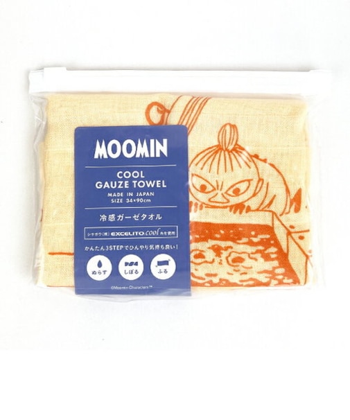 ムーミン リトルミイ 冷感ガーゼタオル オレンジ 熱中症対策 サマー 日本製