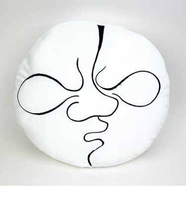 岡本太郎 太陽の塔 フェイスクッション ホワイト 大阪万博