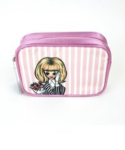 内藤ルネ ポーチ パイピンストライプ ボックス 小物入れ 化粧ポーチ