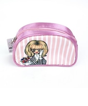 内藤ルネ ポーチ パイピンストライプ ラウンド 小物入れ 化粧ポーチ