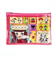 内藤ルネ ビニールポーチ マルチ2 小物入れ 化粧ポーチ ペンポーチ クリア素材