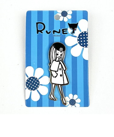 内藤ルネ ピンズ MODE GIRL2 バッジ アクセサリー