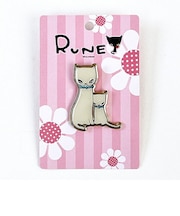 内藤ルネ ピンズ ネコ バッジ アクセサリー