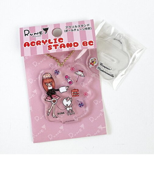 内藤ルネ アクリルスタンド ボールチェーン  POODLE&GIRL アクスタ キーホルダー コレクション インテリア