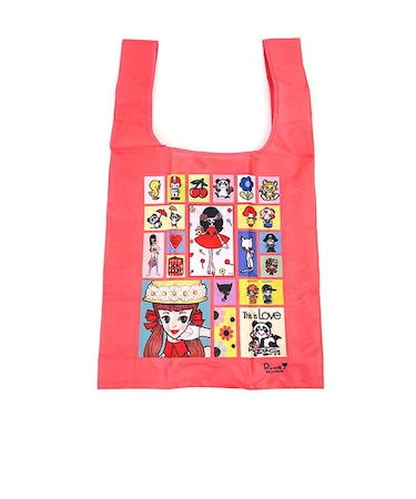 内藤ルネ エコバッグ  L マルチ 折りたたみバッグ 買い物袋 マルシェバッグ