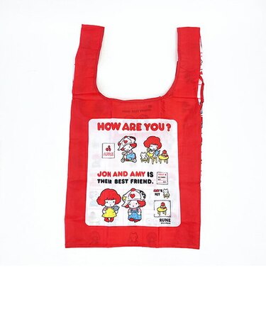 内藤ルネ エコバッグ  L JONANDAMY 折りたたみバッグ 買い物袋 マルシェバッグ