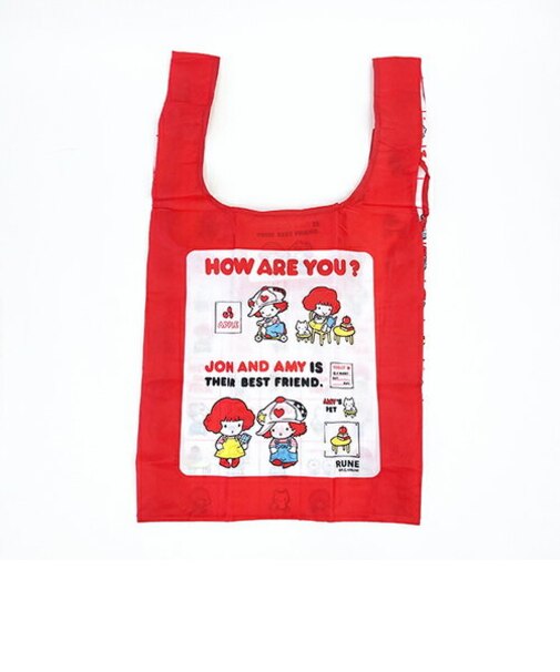 内藤ルネ エコバッグ  L JONANDAMY 折りたたみバッグ 買い物袋 マルシェバッグ