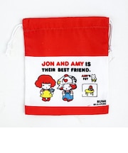 内藤ルネ 巾着 JON＆AMY ポーチ 小物入れ