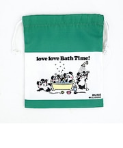 内藤ルネ 巾着 LOVE BATH TIME ポーチ 小物入れ