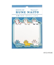 内藤ルネ ダイカットふせん カラフルキャット 文具 付箋 メモ