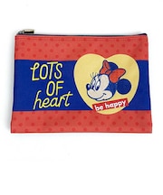 ディズニー ミニーマウス モダンハート フラットポーチ 小物入れ 化粧品