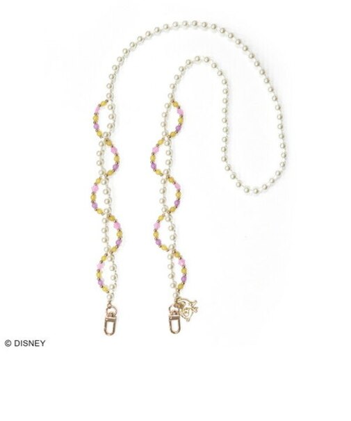 ディズニー ラプンツェル ビーズブレイドストラップ (イエロー) スマホショルダー アコモデ ACCOMMODE