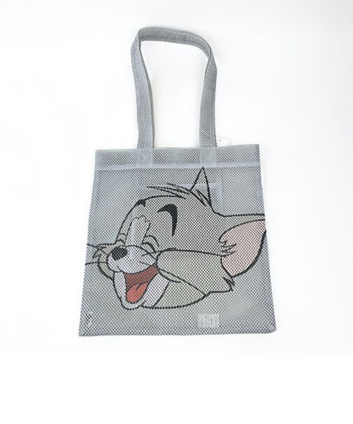 トムとジェリー トム フェイス メッシュトートバッグ (グレー)