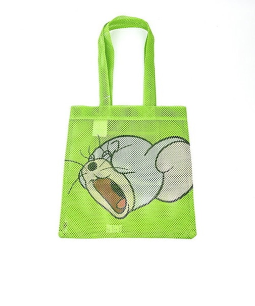 トムとジェリー タフィー フェイス メッシュトートバッグ (グリーン)
