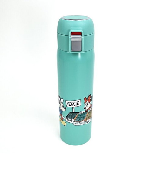 ディズニー ミッキー＆フレンズ ワンタッチストローボトル (グリーンワールド) 水筒 ランチ Disney