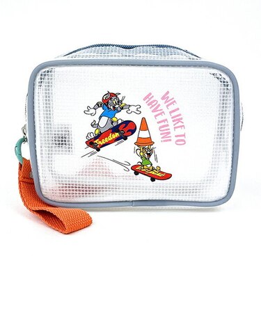 トムとジェリー カラフルスポーツポーチ (グレー) トラベルグッズ 旅行 Flapper