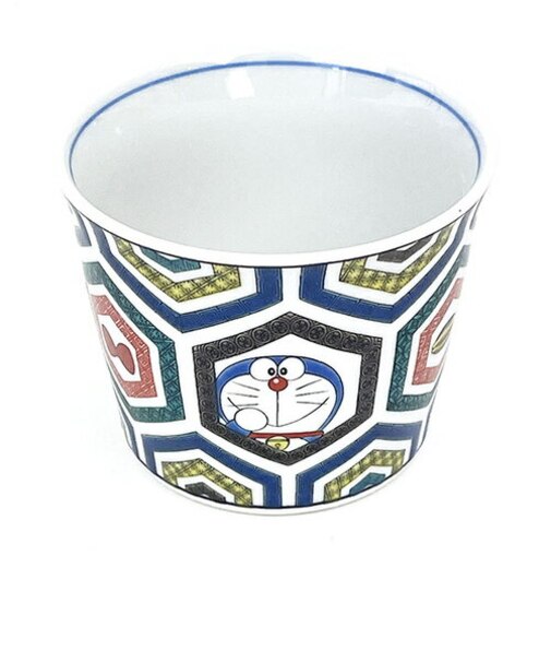 ドラえもん 九谷焼 そばちょこ 古九谷風・亀甲柄 蕎麦猪口 食器 キッチン