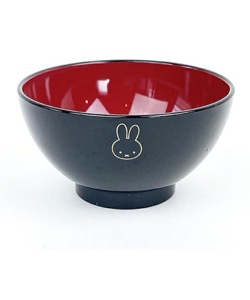 ミッフィー miffy どうぶつ  イングレース 汁椀（黒） 食器 お椀 日本製