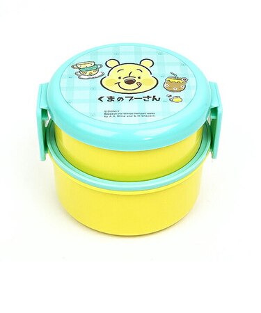 ディズニー くまのプーさん 抗菌丸型2段ランチBOX 喫茶レトロ ランチ Disney