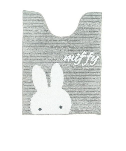 ミッフィー miffy ロングトイレマット グレー プリーマミッフィー トイレ用品