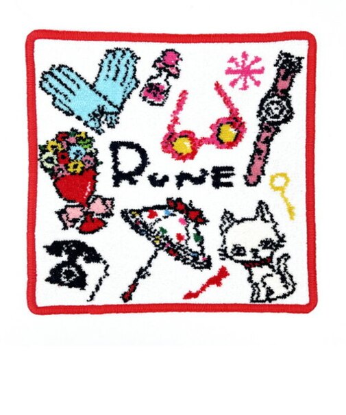 内藤ルネ アイテム シェニール織 ハンドタオル ハンカチ Rune 日本製