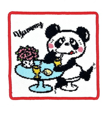 内藤ルネ ルネパンダ(yummy) シェニール織 ハンドタオル ハンカチ Rune 日本製