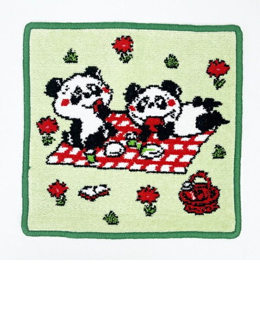 内藤ルネ ルネパンダ(ピクニック) シェニール織 ハンドタオル ハンカチ Rune 日本製