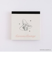 おさるのジョージ メモパッド・スクエア（hat） 文具 日本製