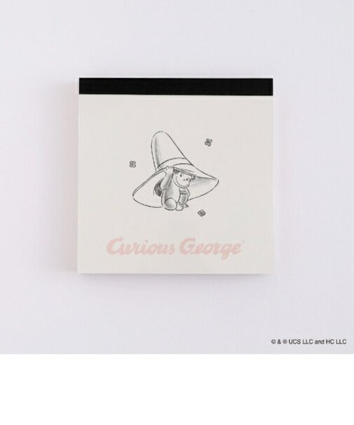 おさるのジョージ メモパッド・スクエア（hat） 文具 日本製