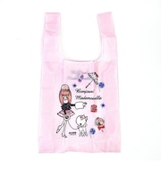 内藤ルネ エコバッグ  L プードル＆バッグ 折りたたみバッグ 買い物袋 マルシェバッグ