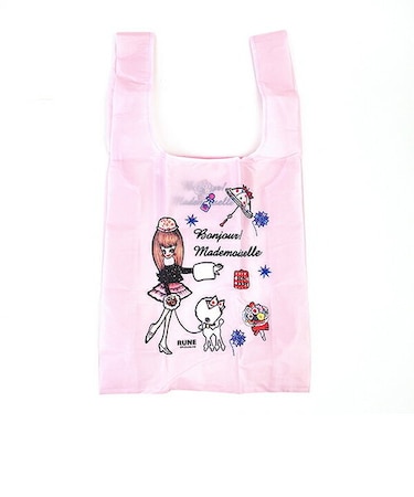 内藤ルネ エコバッグ  L プードル＆バッグ 折りたたみバッグ 買い物袋 マルシェバッグ