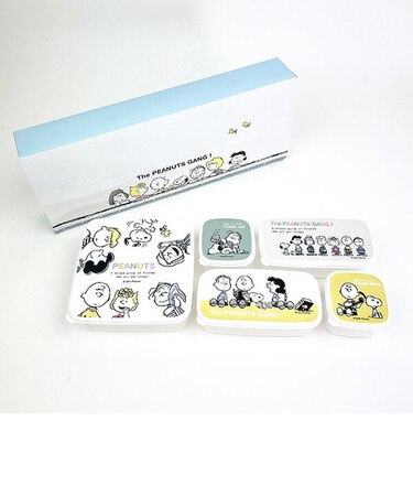 スヌーピー ブレイクタイム シール容器 5pcセット キッチン 日本製 SNOOPY