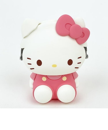 サンリオ ハローキティ お座り型シリコンがまぐちポーチ 3D POCHI ピンク Sanrio