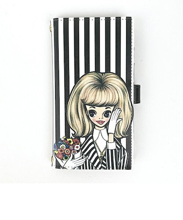 内藤ルネ ガールストライプ 多機種対応マルチ手帳ケース スマホ用品 iPhone Android Rune