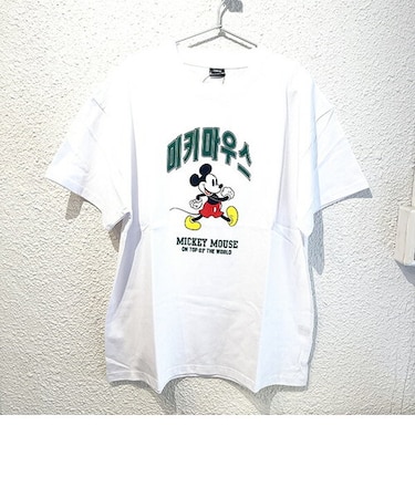 ディズニー ミッキーマウス ハングルシリーズ Tシャツ(ホワイト) Mサイズ アパレル Disney