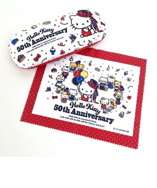 サンリオ ハローキティ メガネケース 50周年 レッド
