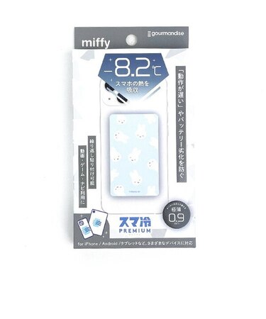 ミッフィー miffy スマ冷プレミアム (フェイス総柄) スマホ 蓄熱シート