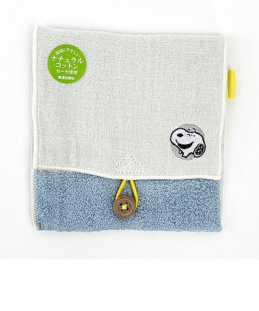 SNOOPY スヌーピー どっとポーチ ショートマルチ ブルー BC タオル 小物入れ べビー