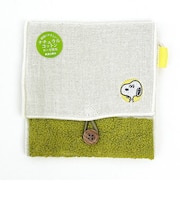 SNOOPY スヌーピー どっとポーチ ショートマルチ グリーン BC タオル 小物入れ べビー