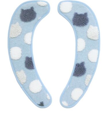 ふわりんこ 貼るだけ便座シート (ネコブルー) アニマル柄 トイレ用品