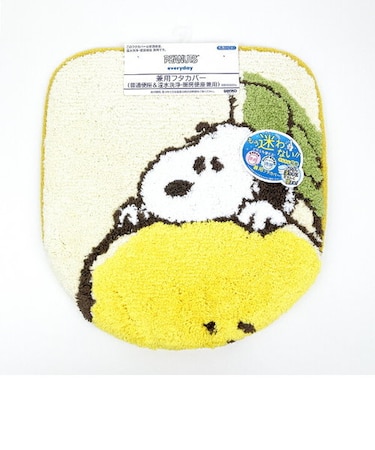 スヌーピー フレッシュフルーツ トイレ兼用フタカバー イエロー SNOOPY