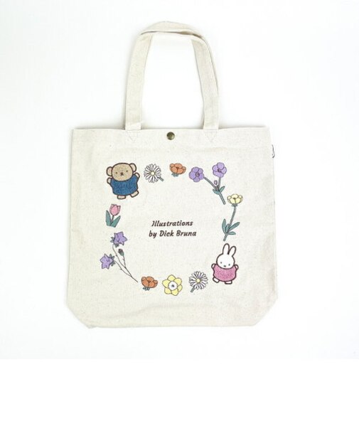 ミッフィー miffy ナチュラルフラワーシリーズ トートバッグ  ホワイト