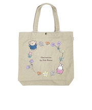 ミッフィー miffy ベージュフラワーシリーズ トートバッグ  ベージュ