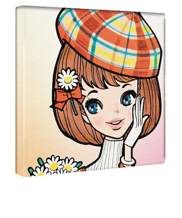 内藤ルネ キャンバスアート ルネガール＜ベレー帽の少女＞ インテリア アートパネル